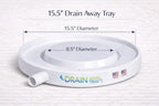 Drain Away Black 15.5 Inch Plant Saucer Heavy Duty Drain Tray for Large Pots Indoor Outdoor Waterproof UV Resistant | Protect Floors Decks | 12in 15in 22in | White Gray Terra Cotta Black - Image 4