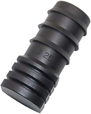 Hose Connector DN16,DN20,DN25 PE Pipe Barbed End Caps Plastic Barb end Line Water Hose Mender for Micro Irrigation Drip Lines Fittings 100 Pcs (Color : Black, Diameter : DN25) - Image 3