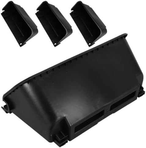 VILLCASE 4pcs Stackable Wall Planter for Herbs and Flowers, Black Plastic by VILLCASE