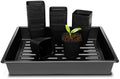 RooTrimmer 3.15 inch (8CM) Square Nursery Pots 100 pcs, Sturdy Seedlings Trays 5 Pcs, Seeds Starter Germination Tray, Microgreening Planter Nursery Propagation 5 Sets by RooTrimmer