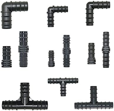 Garden Plumbing Hose Adapter 16mm 20mm 25mm PE Pipe Barb Connector T-shaped Elbow Repair End Plug 1/2 3/4" Garden Drip Irrigation Pipe Connector Connector 4PC (Color : Orange) - Image 3