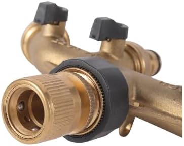 3/4 Inch Brass 4 Way Water Tap Splitter Garden Hose Manifold - Image 4