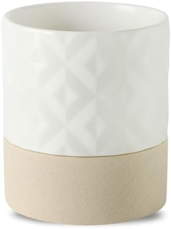 Nihow Ceramic Self Watering Plant Pot for Indoor Plants, 6 Inch,Cream White by Nihow