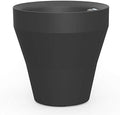 Crescent Garden TruDrop Rim Modern Self Watering Planter with Water Level Indicator, Indoor/Outdoor Weather-Safe Round Plant Pot, Grow Healthy Plants & Flowers - 18" W (Caviar Black) by CrescentGarden