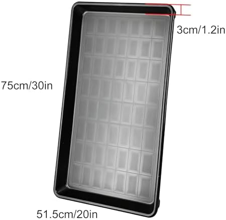Rectangular Plastic Trays for Plants, Plant Watering Tray, PVC Material, Reinforced Bottom Mesh, Suitable for Both Indoor and Outdoor(Blue,75x51.5x3cm/30x20x1.2in) - Image 2