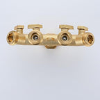 Bropury 4 Way Hose Splitter with Thickened and Optimized, Solid Brass Hose Connector NPT3/4", Hose Spigot Adapter 4 Valves with 5 Extra Rubber Washers and on/off Wrench (4 way) - Image 4