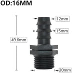 5pc 16mm 20mm 25mm 32mm Garden Hose PE Tube Barb Connector 1 2 3 4 1 Inch Thread Straight Elbow Coupler Fitting Farm Irrigation Joint(I) - Image 3