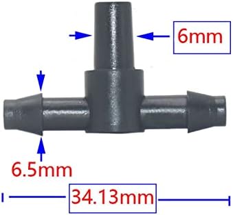 3/5 4/7 Hose Connectors Tee Cross Barb Coupling Watering Fitting For Hose Drip Irrigation System Joints 50Pcs (Color : 4I7 to 6mm) - Image 2