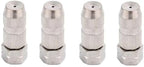 High Pressure Nozzle Brass Water Pipe Nozzle for Garden Hoses | Adjustable Features | Fits Standard Hoses, Garden Sprayers, Nozzles Directly Spray Silver 5pc by Unknown