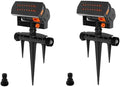 1/2pc 16 Hole Lawn Water Sprinkler Uniform Watering Oscillating Grass with Adjustable Spray Filter Garden Irrigation(2pcs) by Unknown
