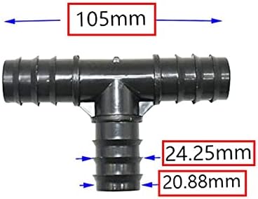 Garden Plumbing Hose Adapter 16mm 20mm 25mm PE Pipe Barb Connector T-shaped Elbow Repair End Plug 1/2 3/4" Garden Drip Irrigation Pipe Connector Connector 4PC (Color : Orange) - Image 2