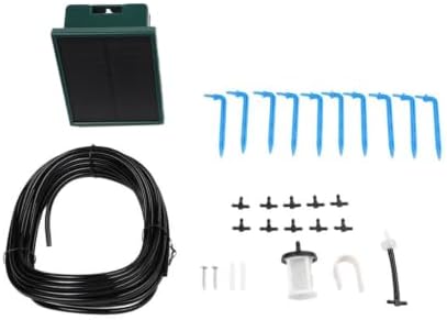 Automatic Solar Irrigation System for Potted Plants, DIY Drip Watering Kit with 30 Timer Modes, 10m Hose and 10 Emitters for Patio Balcony Greenhouse with Solar Panel for battery Backup - Image 2