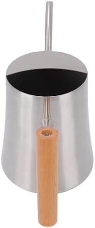 SUNGOOYUE Indoor Watering Can, Watering Cans Steel Kettle, Small Metal Can with Wood Handle for House Plants Potted Indoor,Long Spout Stainless Small for (Sanding 1L) - Image 5