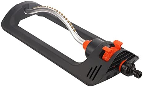 Oscillating Sprinkler, Turbo Lawn Sprinkler Large Area Adjustable Sprinkler with 19 Hole Nozzles for Garden Yard Spray, Black by CHICIRS