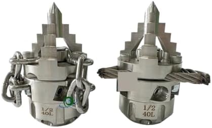 High Pressure Rotary Sewer Jetter Nozzle Kit - 40L Customized Stainless Steel Chain Root Cutter with 3 Side and 6 Rear Nozzles for Efficient Pipe Cleaning(Model 1 1I2 50L) by Unknown