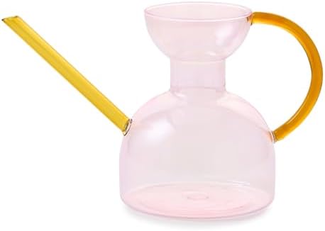 Modern Sprout Glass Watering Can -32oz -Long Spout Modern Decor (Pink/Gold) by ModernSprout
