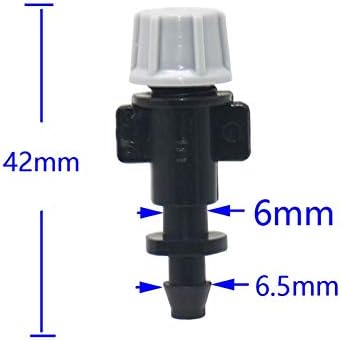 Gardening Watering System Tools Garden Gray Adjustable Atomizing Nozzle Drip Irrigation Sprayer Atomizing Nozzle with Three-Way Barb Threaded Connector 100PCS (Color : B) - Image 6