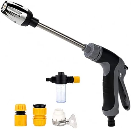 Hose Hawk Pro Pressure Washer,Multi-Function Pressure Sprayer For 1/2" Garden Hose,Leak-Proof Pressure Washer Gun with Foam Pitcher,3 Spray Modes Pressure Washer Wand For Car Washing,Patio,Driveway by Unknown