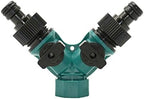 3/4 Thread 2-Way Garden Tap Hose Splitter Y Type with Nipple Quick Connector Irrigation Valve Garden Water Adapter 20Pcs (Color : US Thread x B) - Image 3