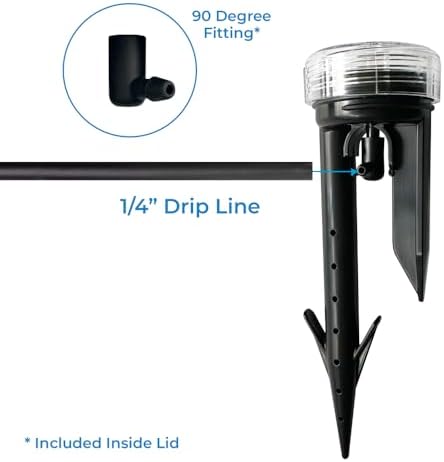 Root Quencher Spike 4-Pack - Deep Underground Dripper, Tree & Plant Root Watering Drip Irrigation & Fertilizer Stake (1/2" Female NPT Compatible with All Connectors, Water Hose, Drip & PVC) - Image 6