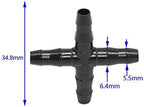 Hose Connector 1/4" Cross Connector 4/7 Hose 4 Way Divider Garden Irrigation Barb Drip Irrigation Fitting 1000 Pcs (Color : Black) - Image 7
