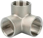 BUILDRA 1/4" 3/8" 1/2" 3/4" 1" 1.2" .5" Female 3/4/5 Ways Corner Splitter Stainless Steel Pipe Fitting Connector(3 Ways,1") by Unknown