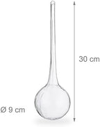 Relaxdays Watering Ball Set of 2, Dosed Plants Watering, Flower Pot, Watering Aid Office, Glass, Diameter 9 cm, Transparent - Image 4