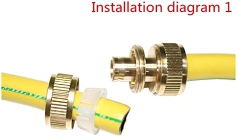 Hose Joint Connector Kit Brass Repair Connector Car Wash 1/2 Inch Hose Extension Pipe Connector Garden Water Pipe Connector 1 - Image 4