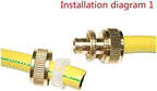 Hose Joint Connector Kit Brass Repair Connector Car Wash 1/2 Inch Hose Extension Pipe Connector Garden Water Pipe Connector 1 - Image 4
