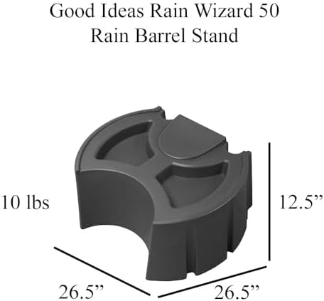 Good Ideas RW50ST-KHA 50-Gallon Rain Wizard Rain Barrel Stand, Khaki - Image 2