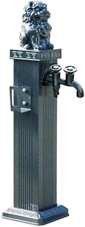 Free Standing Water Column for Home Garden, Outdoor Column Faucet, Garden Hose Holder with Full Copper Faucet, Square Garden Water Column, Stainless Steel(Gray,69cm/27in) by Unknown