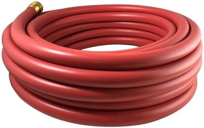 Flexon Flextreme 5/8" x 50ft Red Synthetic Performance Rubber Garden Hose – Lightweight, All-Weather Flexibility, Heavy-Duty, Kink-Resistant, Solid Brass Couplings, Watering Hose for Lawn & Garden - Image 3