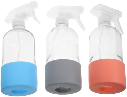 Cabilock 3 Pack 500ml Glass Spray Bottle with Silicone Base for Plants by cabilock