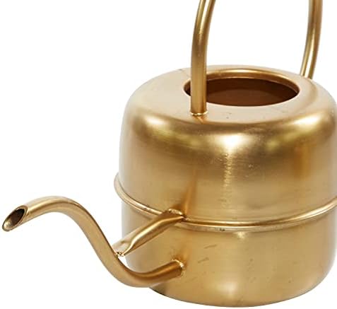 Deco 79 Metal Watering Can Indoor Outdoor Planter Small Planter Pot, Set of 3 Planters 7", 8", 9" H, Gold - Image 5