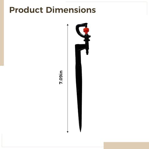 40 Pcs Sprinkler, Adjustable G Type Rotating Micro Sprinkler on 7.1 in, 18 cm Stake, Plastic Irrigation for Garden, Lawn, Flower Bed, Water Control, Even Coverage, Easy Placement - Image 3