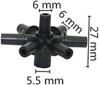 Hose Connector Adapter 6mm Interface Multiple Joints Cross-connect Connector Five-way Six-way Seven-way Garden Irrigation Hose Diverter 100 Pieces (Color : Purple) - Image 2