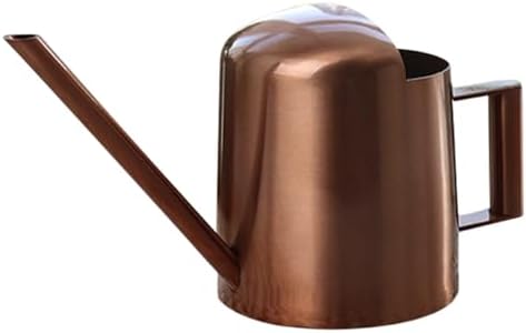 Stainless Steel Watering Can Long Spout 300ml Household Gardening Tool for Succulents and Indoor Plants Bronze Metal Watering Pot for Precise Flower Irrigation by JOINPAYA