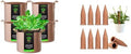 VIVOSUN 5-Pack 7 Gallons Grow Bags and 10Pcs Self-Watering Spikes, 7 Inch Hexagonal Terracotta Watering Stakes, Auto-Water Device, Planter Insert for Indoor & Outdoor Potted Plants by VIVOSUN
