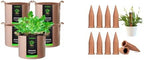 VIVOSUN 5-Pack 7 Gallons Grow Bags and 10Pcs Self-Watering Spikes, 7 Inch Hexagonal Terracotta Watering Stakes, Auto-Water Device, Planter Insert for Indoor & Outdoor Potted Plants by VIVOSUN