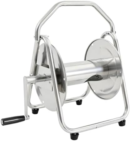Metal Garden Hose Reel, Water Hose Storage Spool, Hold 131FT of 1/2" Pipe by Eapmic