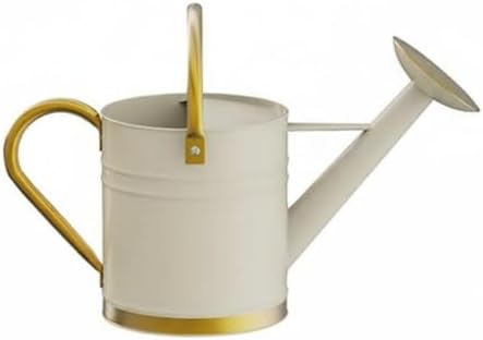 Fenteer Watering Can Metal Long Spout Iron Pot Ergonomic Handle Decorative Vintage Style Rust Resistant Suitable for Indoor Gardening Office Balcony Outdoor Decor by Fenteer