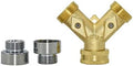 Leak-Proof Pipe Hose Fittings Brass 2-Way Garden Faucet 3/4 Female Thread to 1/2 3/4 Y Irrigation Valve Manifold Quick Connector Garden 1 Set (Color : BSP B) by Unknown