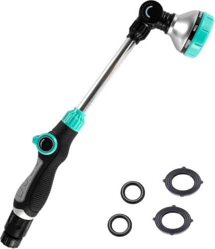 18" Garden Watering Wand - 8 Spray Patterns, 180° Adjustable by Unknown