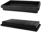 RooTrimmer Plant Growing Nursery, Standard 1020 Trays Plastic Sturdy Farmer Self Seedling Tray for Microgreens Indoor Nursery Pots Transplantation (5-Pack, 21.6"×11.2", 2.52" Deep, no Holes) by RooTrimmer