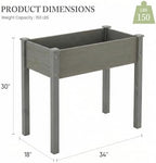 DUMOS 34x18x30 Inch Raised Garden Bed, Elevated Wood Planter Box with Legs - Image 3