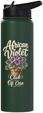 African Violet Plant Collector Houseplant Lover Gift Stainless Steel Insulated Water Bottle - Image 3