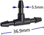 Hose Barb Connectors Tee Cross Reducing Connector Water Splitter For 3/5 4/7 Hose Drip Irrigation System Joints 30Pcs (Color : 4I7 to 3I5mm) - Image 3