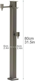 Frost Free Outdoor Faucet with Garden Water Column Durable Spigot for Hoses 80cm Gray Post with C Bottom Water Inlet Ideal for Winter Use - Image 7