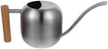 POPETPOP Stainless Steel Watering Can with Wooden Handle Indoor Garden Sprayer Long Spout for Houseplants and Small Potted Flowers Gardening Water Bottle by POPETPOP