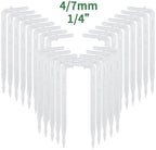Garden Supplies 50X Transparent Bend Arrow 1/4'' 4/7mm Hose Dripper Drip Emitter Water Saving Sprinkler Garden Micro Irrigation Nozzle(W-50PCS) - Image 3